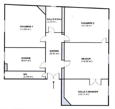 Appartement - 74 m² - 4 pièces
