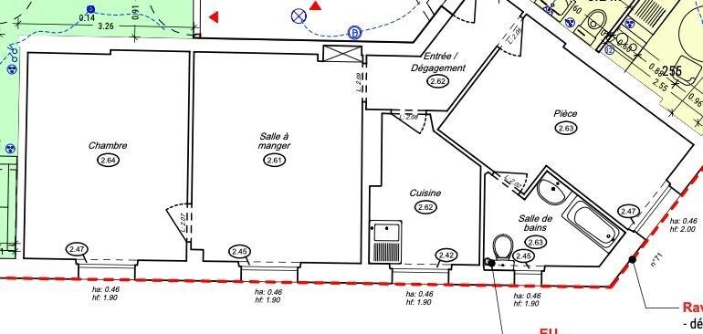 Appartement - 44 m² - 3 pièces