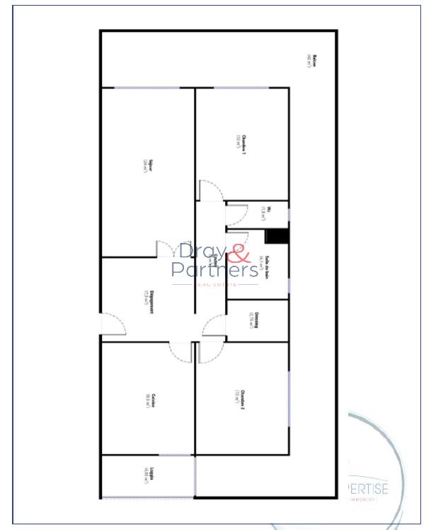 Appartement - 80 m² - 3 pièces