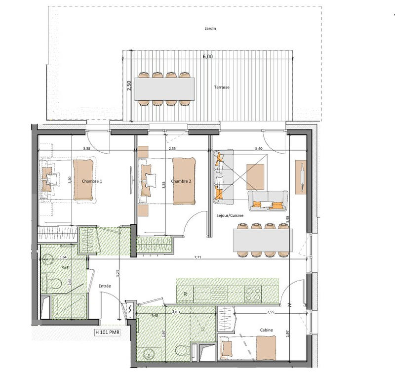 Appartement - 67 m² - 3 pièces