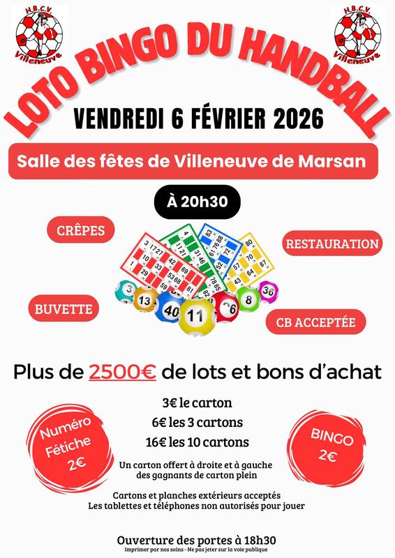 Loto Bingo du Handball