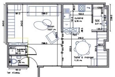 Appartement - 44 m² - 1 pièce