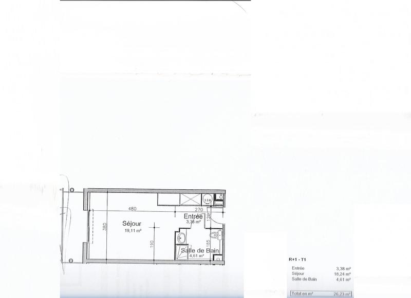 Appartement - 28 m² - 1 pièce