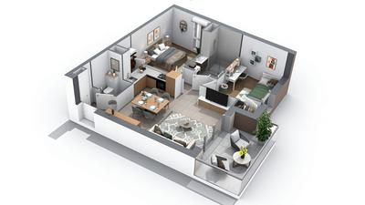 Appartement - 57 m² - 3 pièces