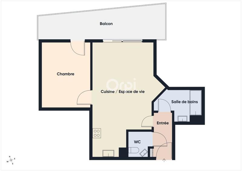 Appartement - 50 m² - 2 pièces