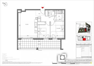 Appartement - 60 m² - 3 pièces