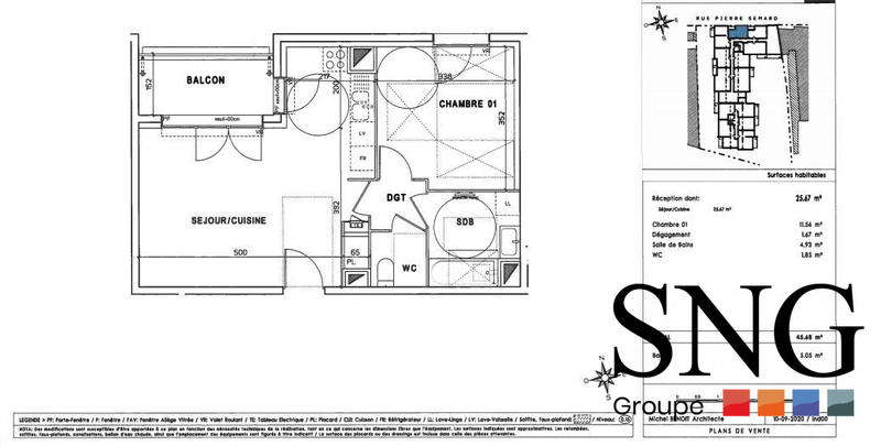 Appartement - 46 m² - 2 pièces