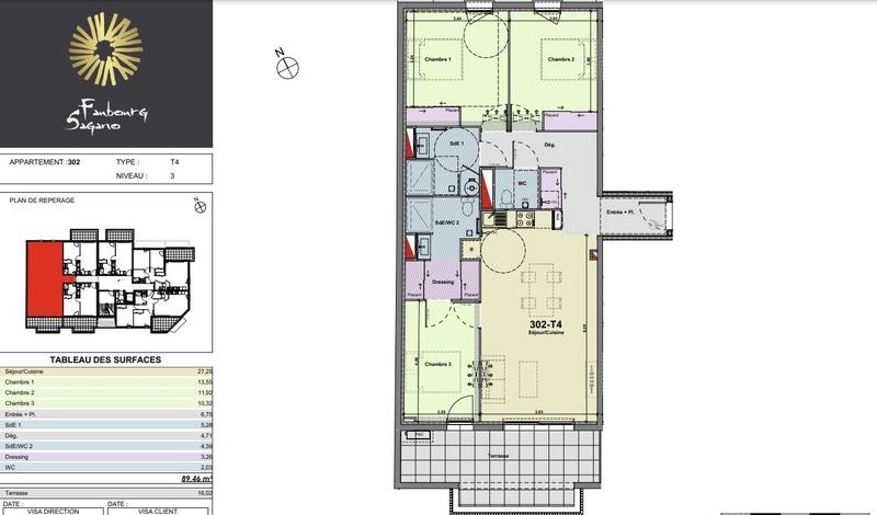 Appartement - 89 m² - 4 pièces