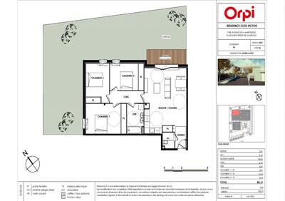 Appartement - 80 m² - 4 pièces