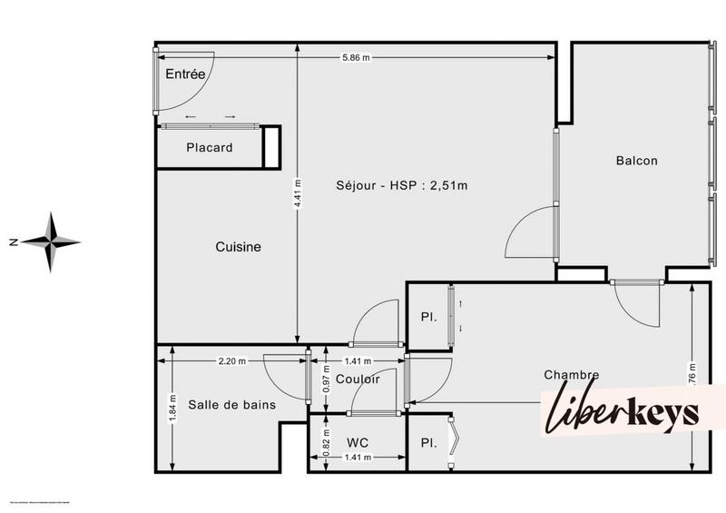 Appartement - 40 m² - 2 pièces