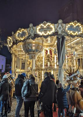 Village de Noël et son carrousel