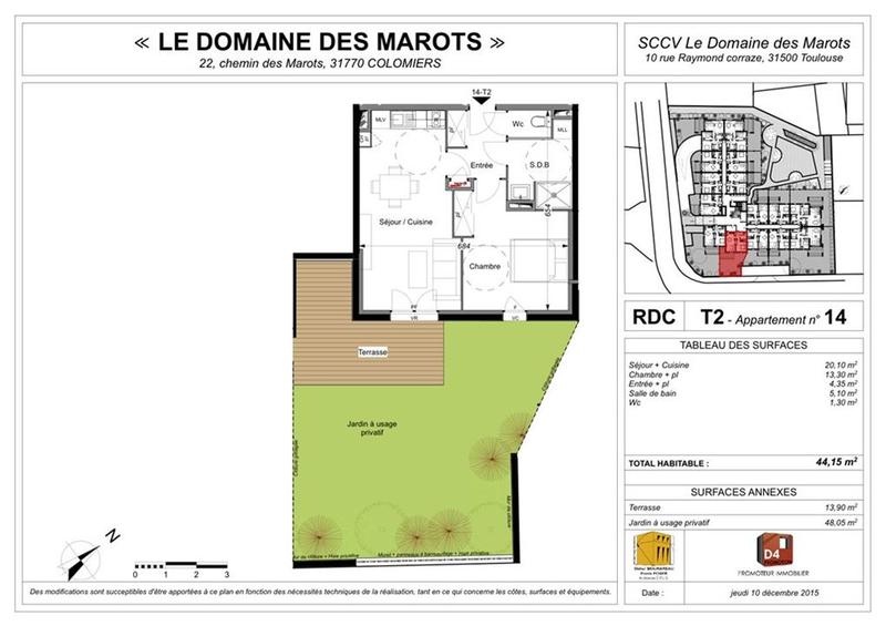 Appartement - 44 m² - 1 pièce