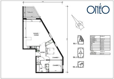 Appartement - 67 m² - 3 pièces
