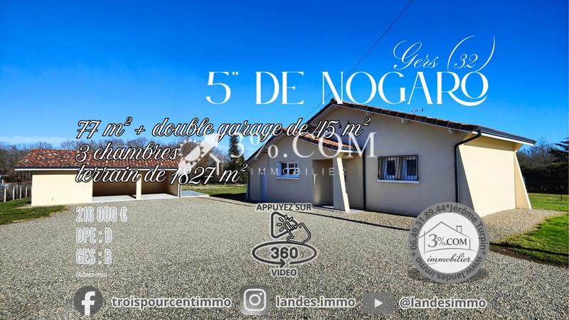 Maison - 77 m² - 4 pièces