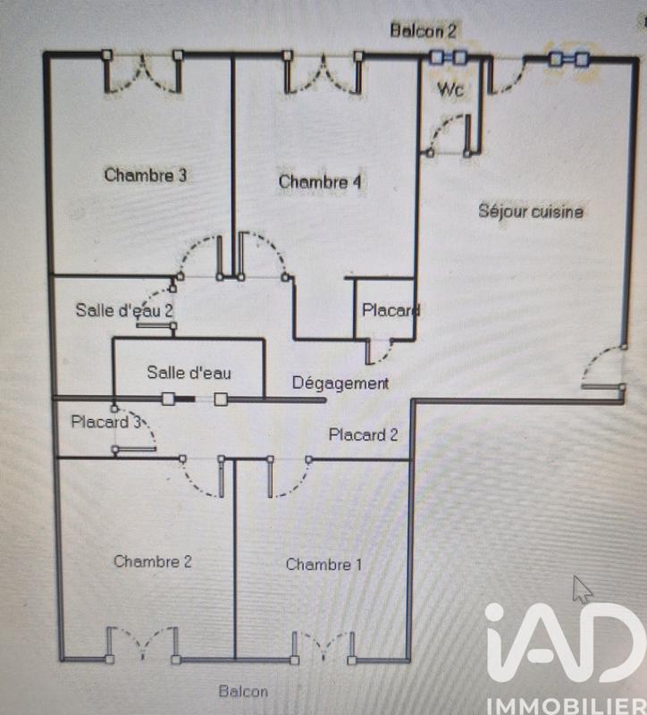 Appartement - 83 m² - 5 pièces