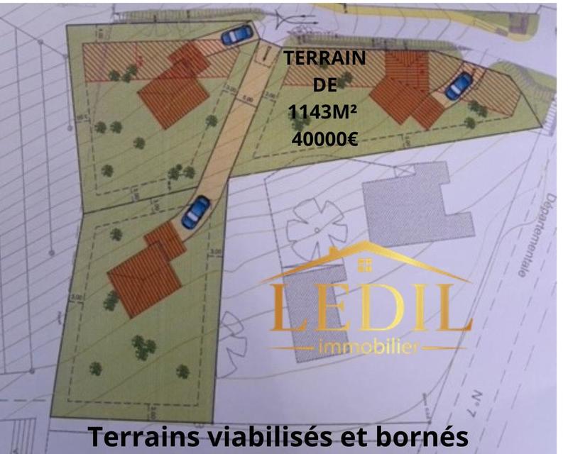 Terrain - 1 134 m²