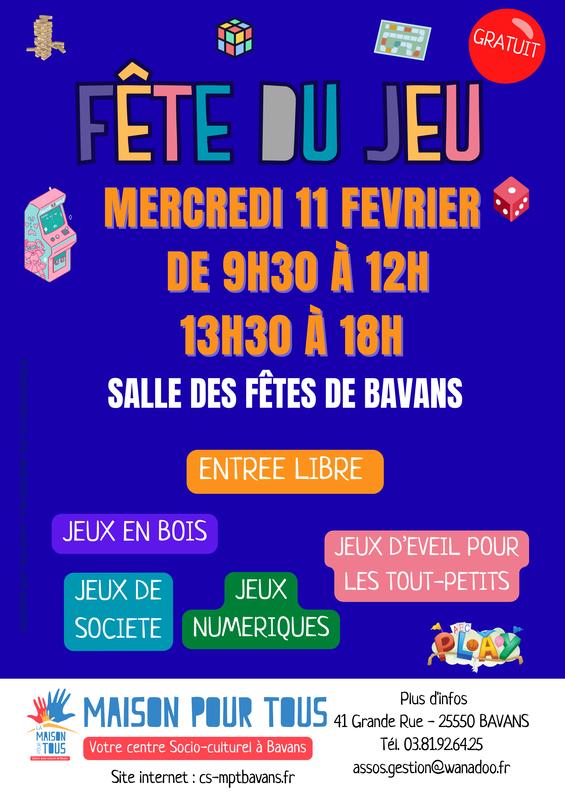 Fête du jeu 2026 à Bavans