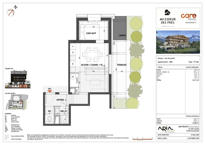 Appartement - 33 m² - 2 pièces