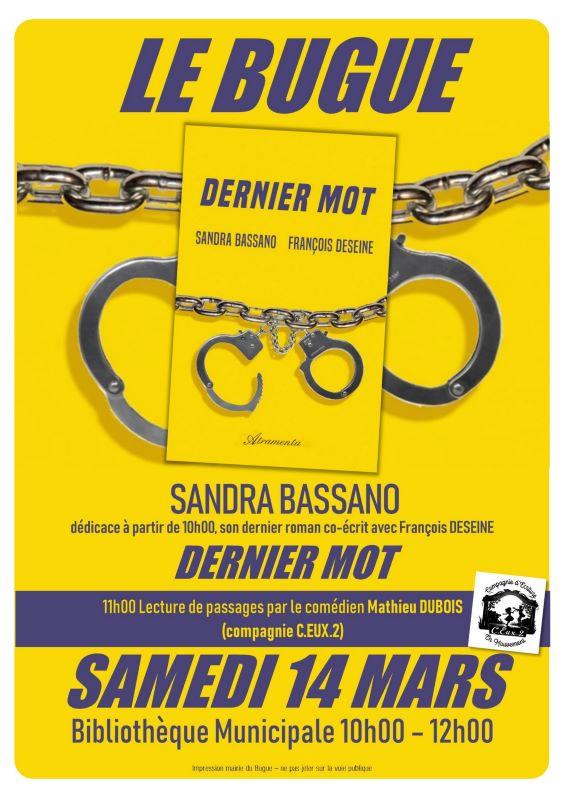 Sandra Bassano dédicace son nouveau roman