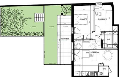 Appartement - 59 m² - 3 pièces