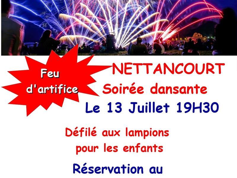 Soirée dansante et feu d'artifice