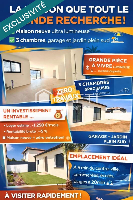 Maison - 100 m² - 4 pièces