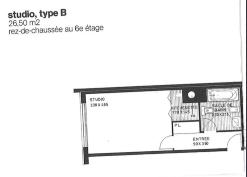 Appartement - 26 m² - 1 pièce