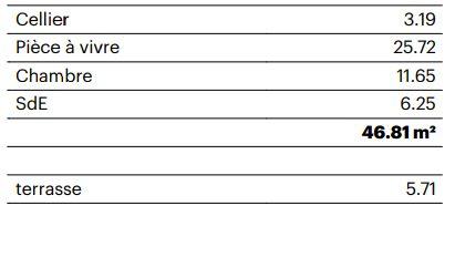 Appartement - 47 m² - 2 pièces
