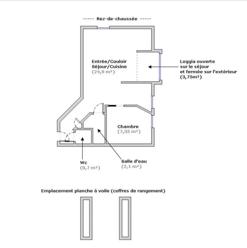 Appartement - 35 m² - 2 pièces