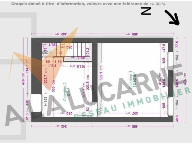 Maison de ville - 72 m² - 3 pièces