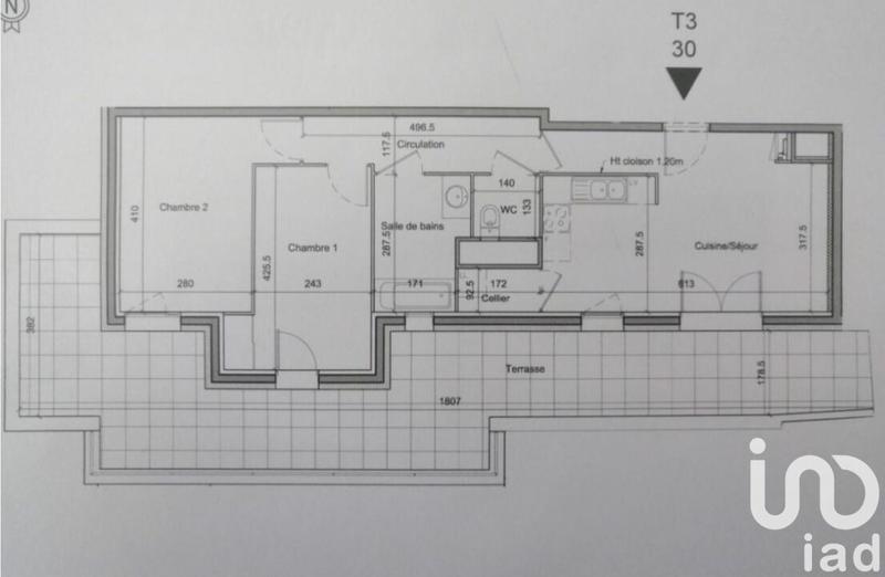 Appartement - 61 m² - 3 pièces