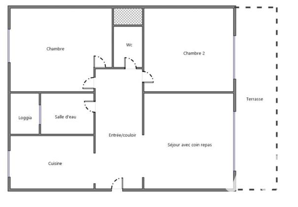 Appartement - 58 m² - 3 pièces