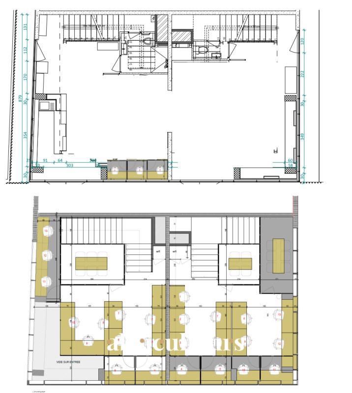 Bureau - 200 m² - 4 pièces