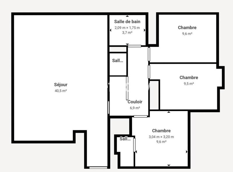 Appartement - 86 m² - 4 pièces