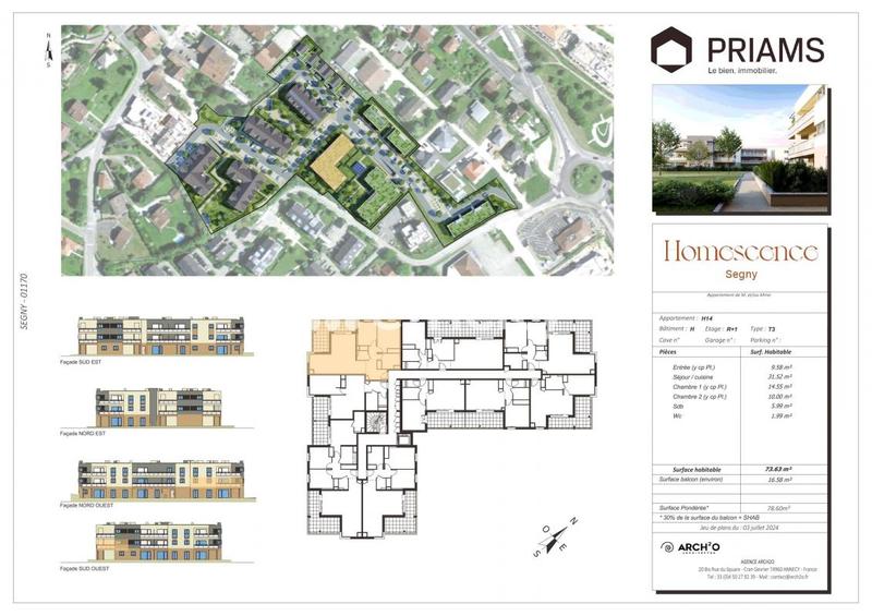 Appartement - 73 m² - 3 pièces