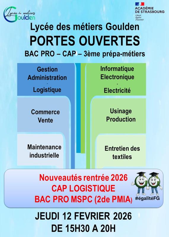 Journée portes ouvertes au Lycée des Métiers Goulden