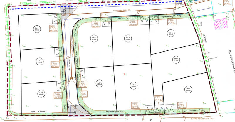 Terrain de lotissements - 6 410 m²