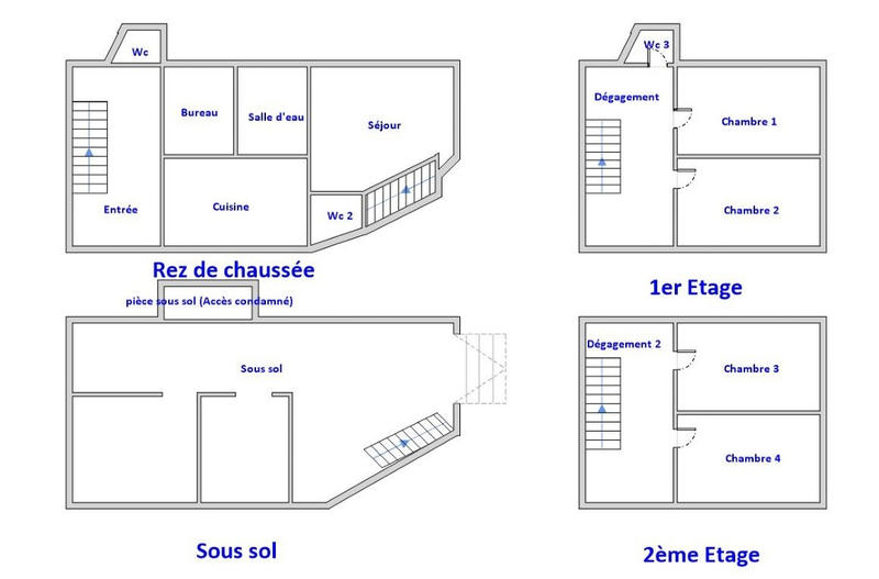 Maison de village - 147 m² - 6 pièces