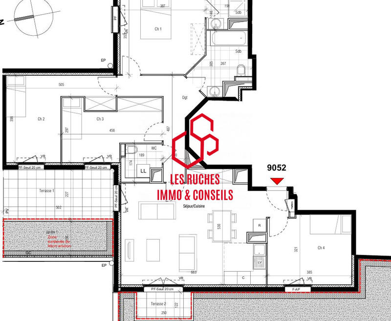 Appartement - 101 m² - 5 pièces