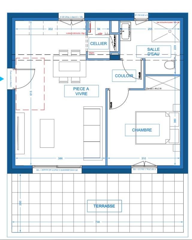 Appartement - 42 m² - 2 pièces