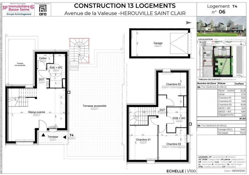 Appartement - 87 m² - 4 pièces