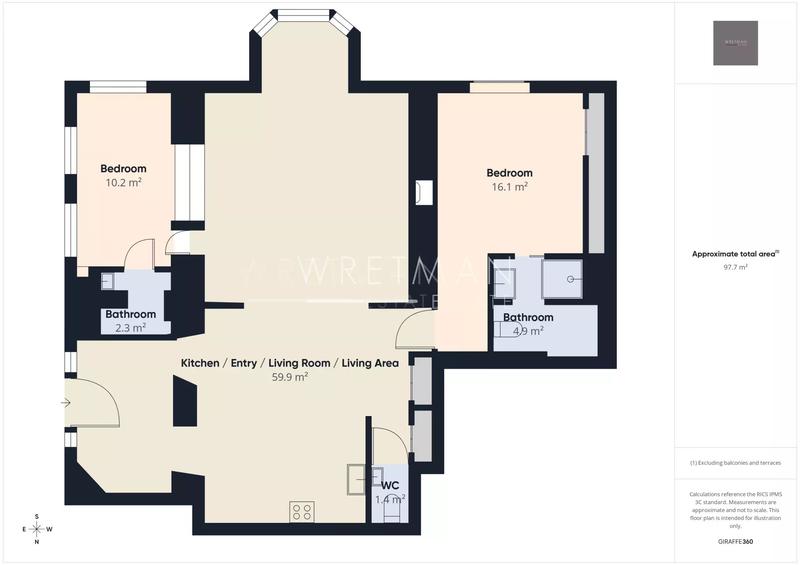 Appartement - 97 m² - 3 pièces