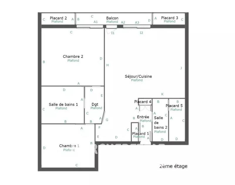 Appartement - 70 m² - 3 pièces