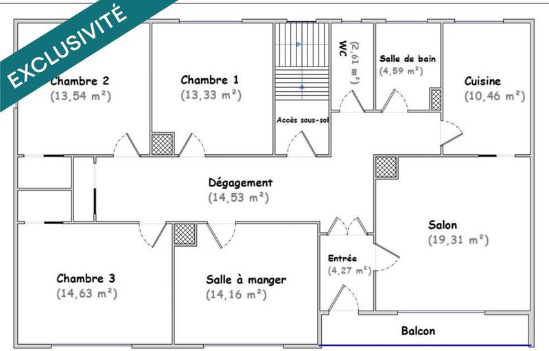 Maison - 111 m² - 5 pièces