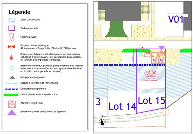 Terrain constructible - 311 m²