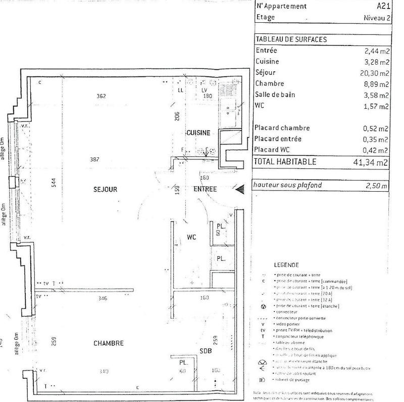 Appartement - 41 m² - 2 pièces