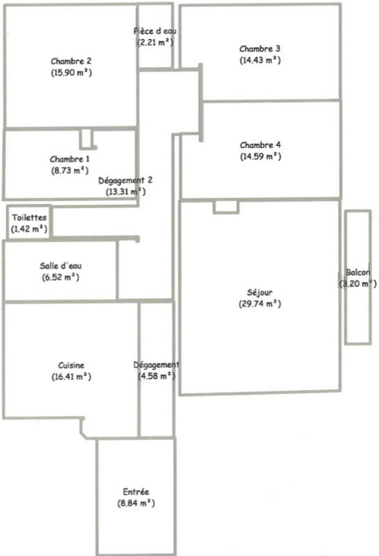 Appartement - 137 m² - 5 pièces