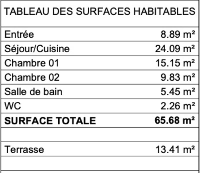 Appartement - 66 m² - 3 pièces