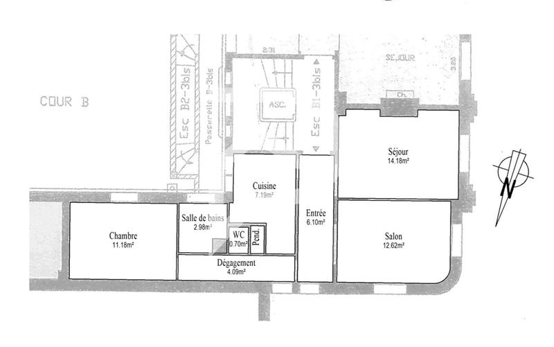 Appartement - 60 m² - 3 pièces