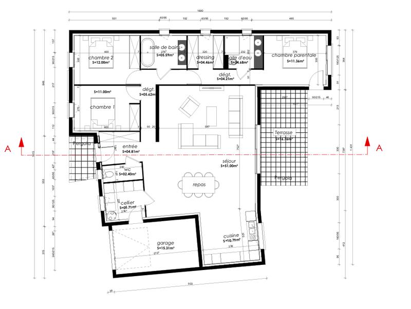 Maison - 133 m² - 4 pièces